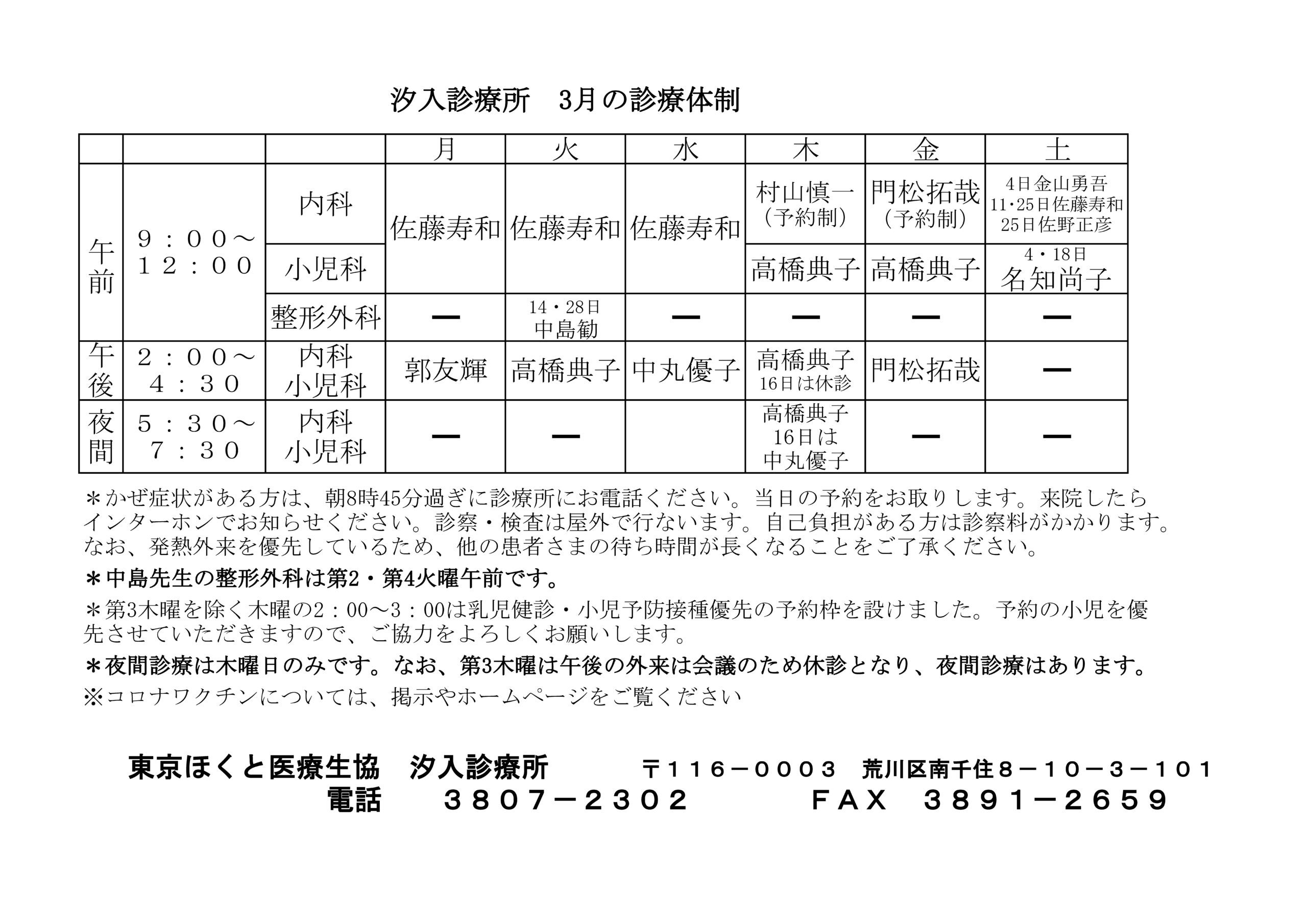 診療体制